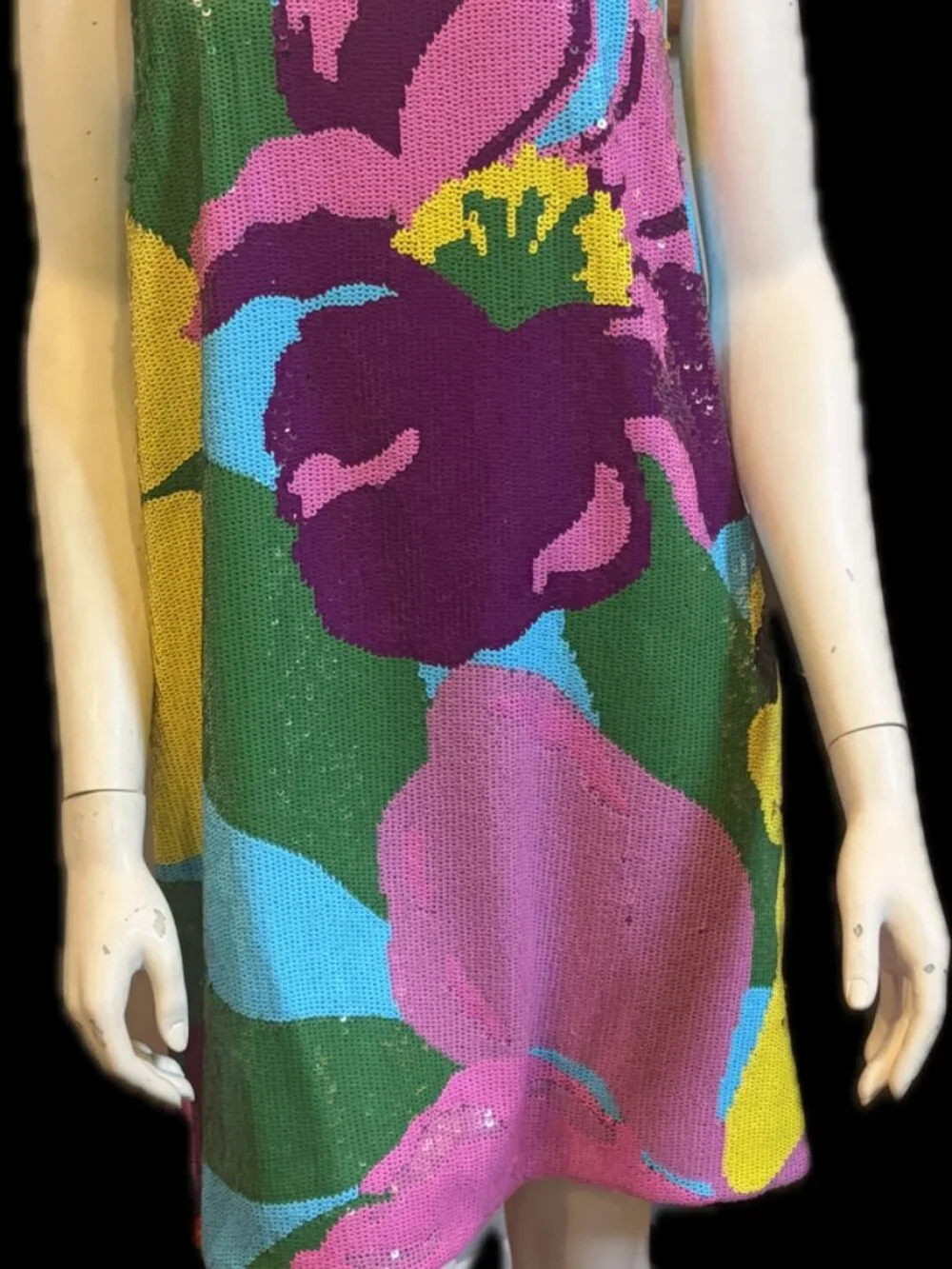 Kate Spade Orchid Bloom Sequin Dress - Size Large